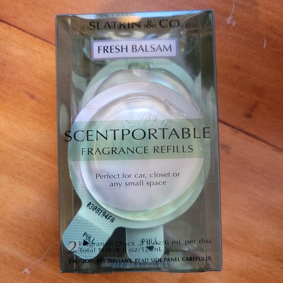 3 Bath Body Works FRESH BALSAM Scentportable Fragrance Refill Car Air Freshener - Picture 2 of 3